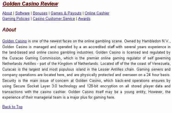 Online Casino Project