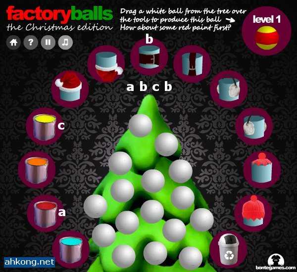 Factory Balls Christmas Edition - Walkthrough