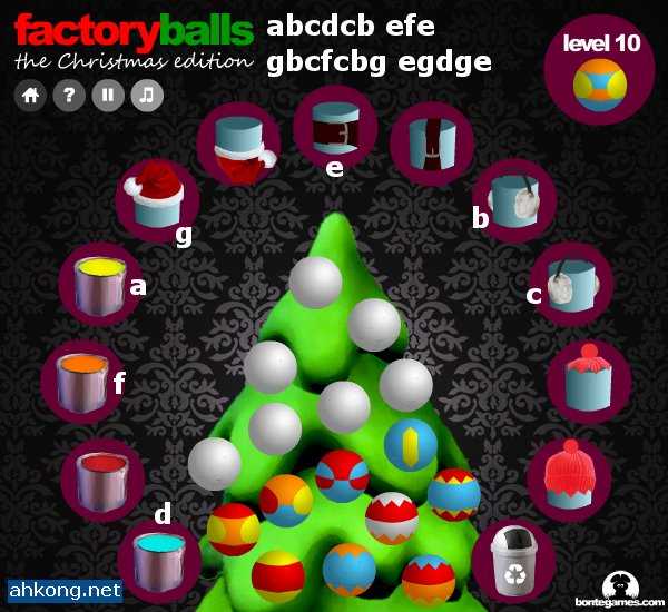 Factory Balls Christmas Edition - Walkthrough